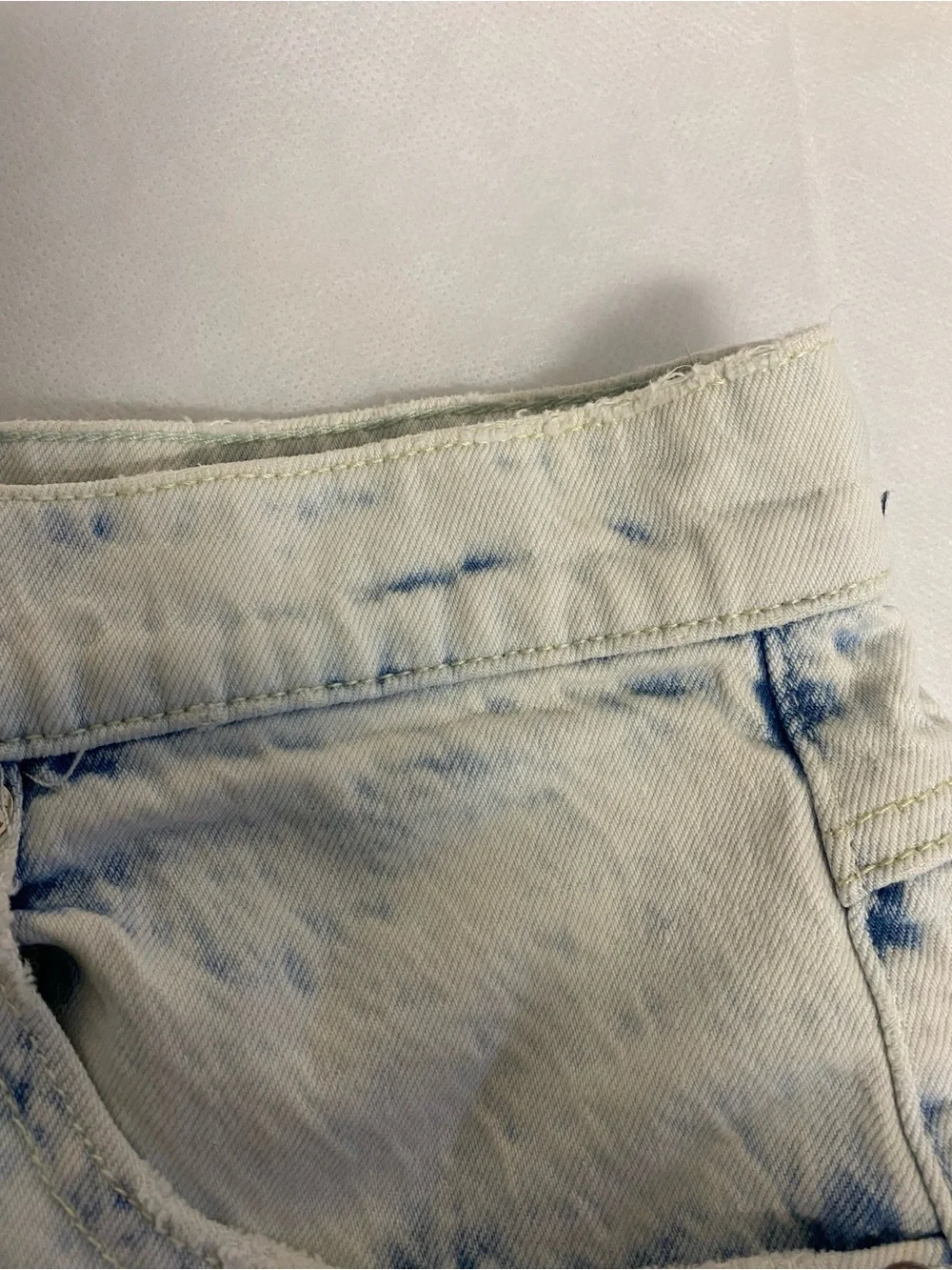 We The Free Light Blue Distressed Frayed Hem Jean Shorts